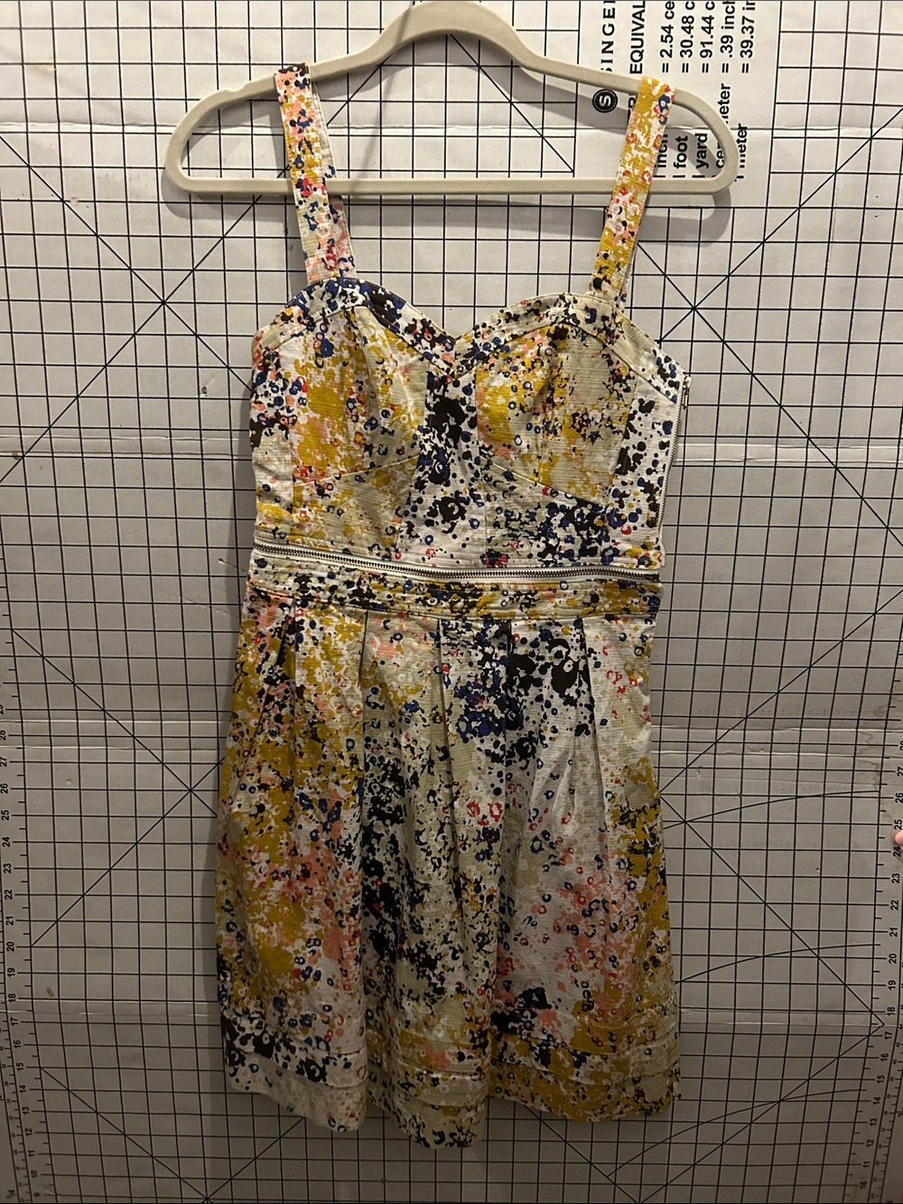 Guess Convertible Floral Speckle Sweetheart Sundress